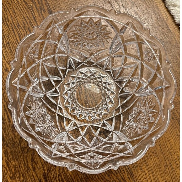 Large VTG HOFBAUER Style German Cut Crystal Lidded Candy Dish West Germany 1950s - Picture 4 of 5